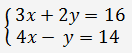 Solving a system of two equations with 2 variables