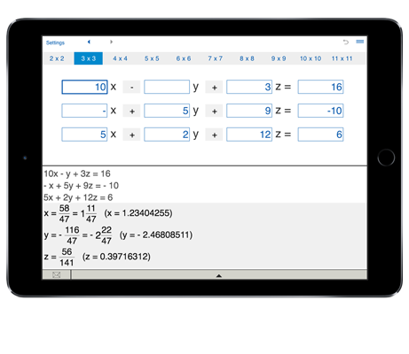 System of linear equations solver
